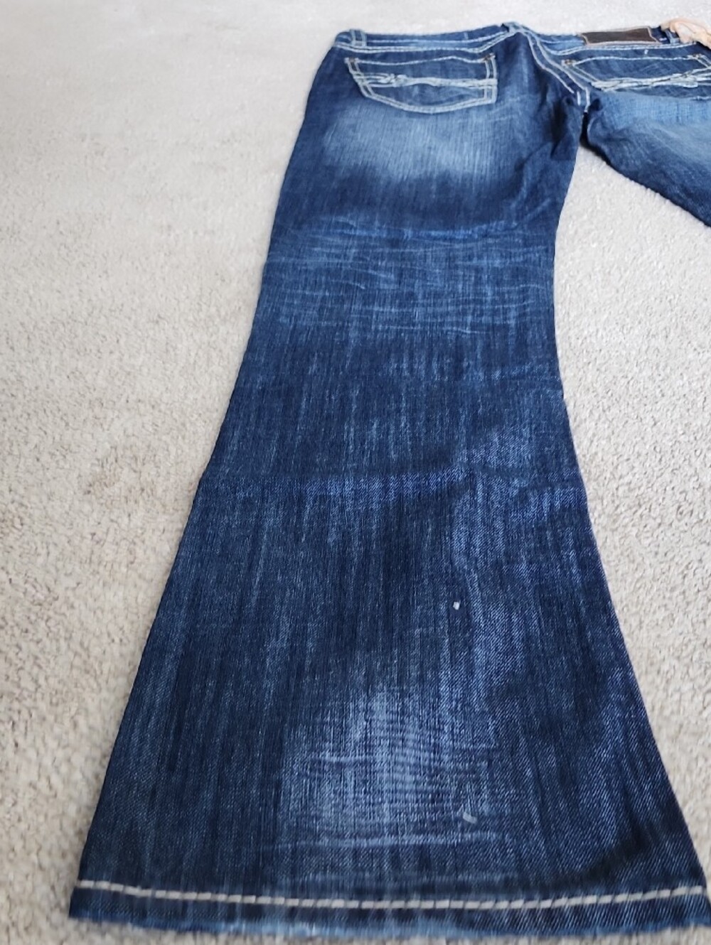 Rock & Roll Cowboy Men's Double Barrel Relaxed Bootcut Jeans Dark Wash - Picture 8 of 15